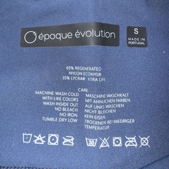 epoque evolution Orion Leggings Navy Blue Split Hem Women’s Size S - Picture 10 of 10